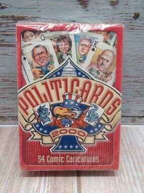 VTG 2000 Election Politicards 54 Comic Caricatures Parody Politics Playing Cards